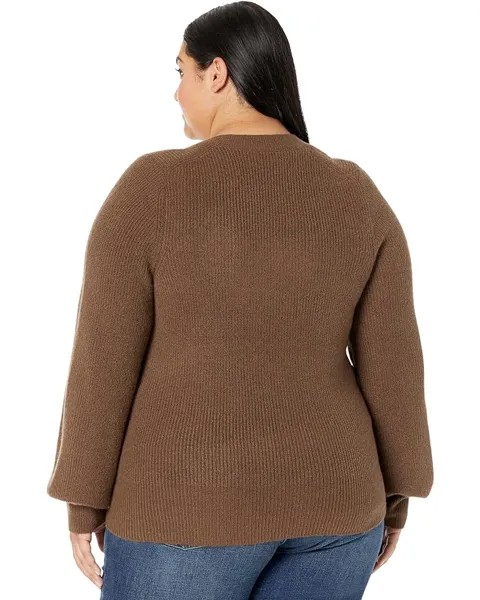 Свитер Madewell Plus Kevin Square Neck Rib Pullover, цвет Forage