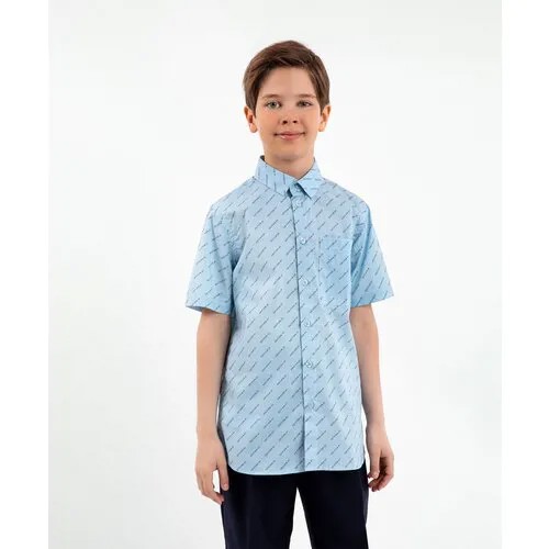 Рубашка Gulliver, размер 128, голубой