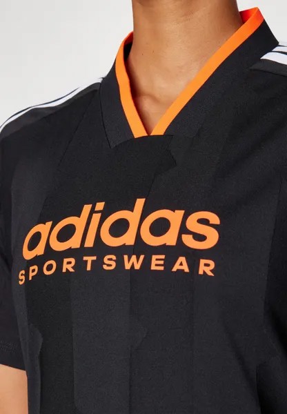 Платье из джерси TIRO CUT STRIPES TSHIRT DRESS adidas, черный