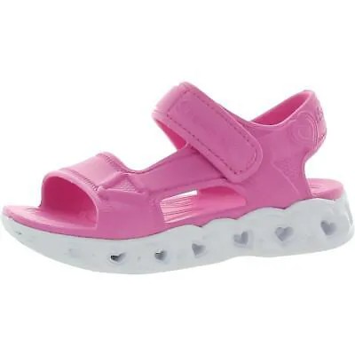 Розовые сандалии Skechers Girls Light-Up Shoes 2 Medium (B,M) Little Kid BHFO 5835