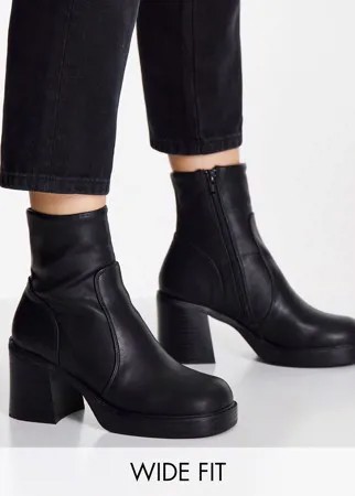 Черные ботинки на массивной платформе ASOS DESIGN Even-Черный цвет