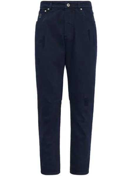 Brunello Cucinelli джинсы узкого кроя, синий