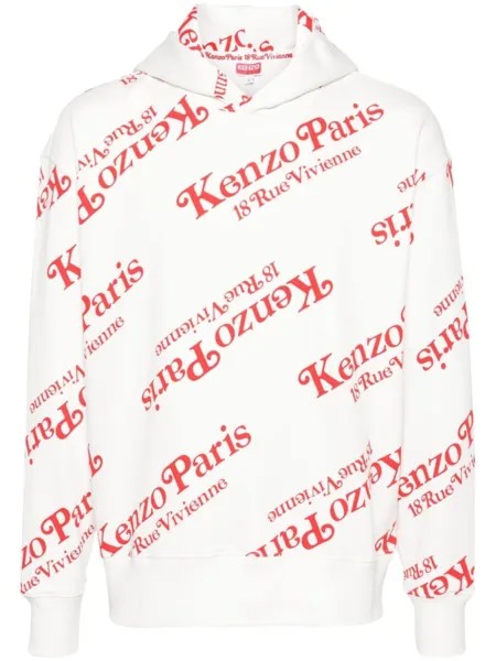 Kenzo худи с монограммой из коллаборации с Verdy, белый