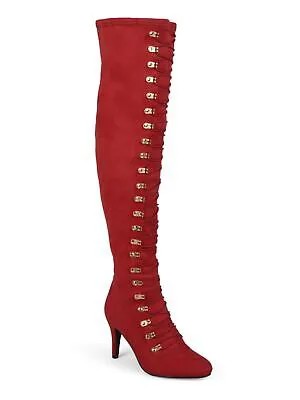 JOURNEE COLLECTION Женские красные кружевные ботинки Trill с круглым носком на шпильке 9.5 M WC