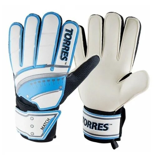 Вратарские перчатки TORRES, подкладка, размер 9, голубой, белый