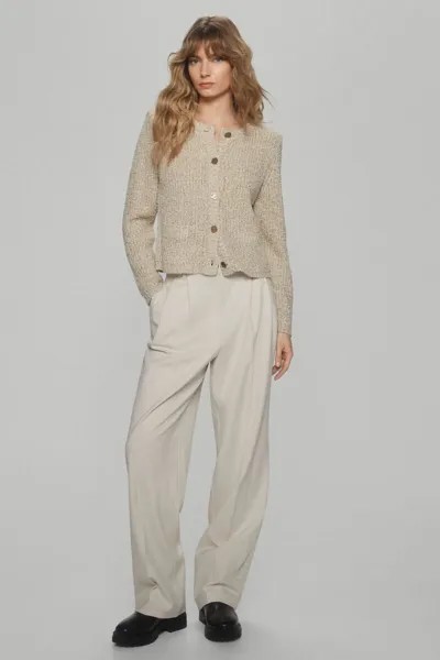 Фантазийный вязаный жакет Pedro del Hierro, бежевый