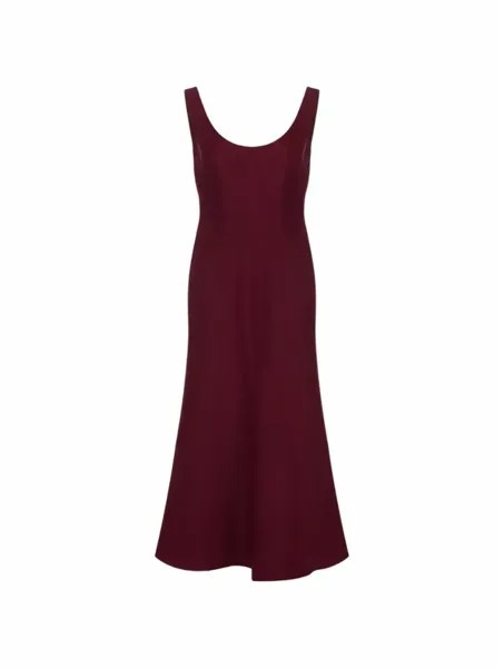 Платье миди с корсетными линиями Roland Mouret, бордовый