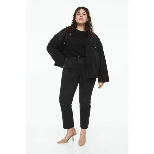 Джинсы H&M+ Mom сверхвысокой щиколотки - черный - 50