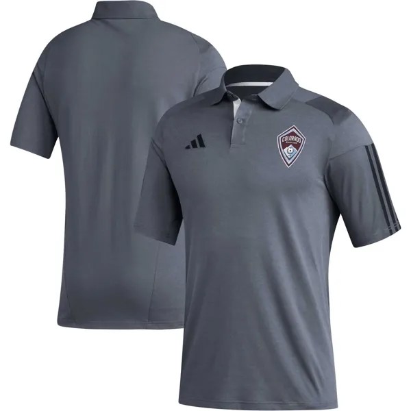 Мужская серая футболка-поло для тренировок Colorado Rapids 2023 adidas