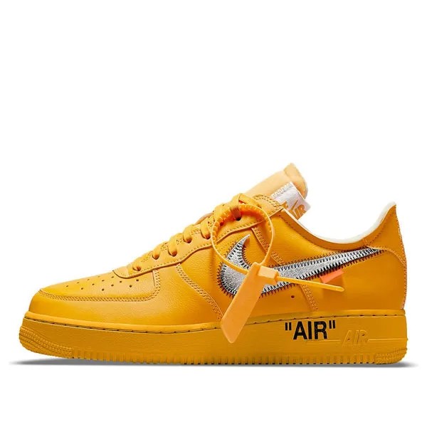 Кроссовки x off white air force 1 low Nike, золотой