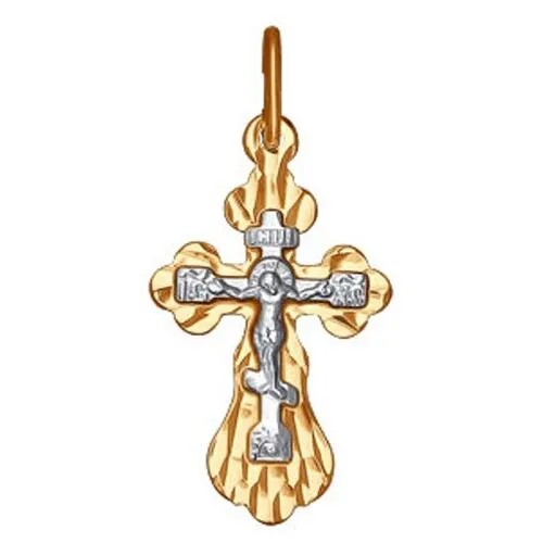 Подвеска Diamant, комбинированное, красное золото, 585 проба
