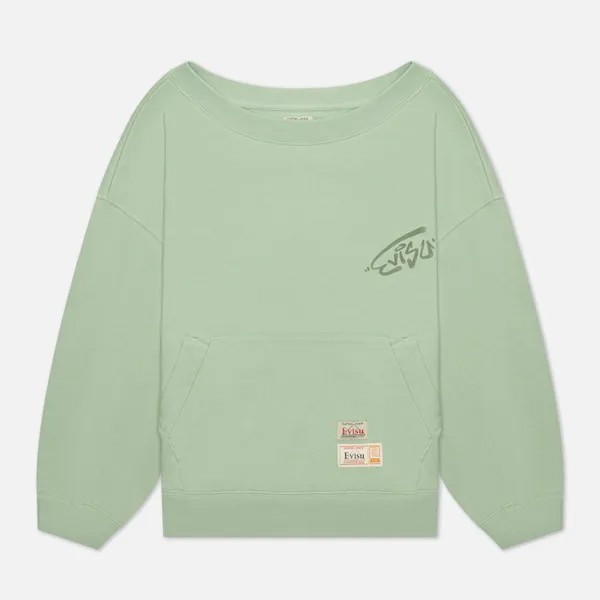 Свитшот женский Evisu 2ESHTW1SW316FF зеленый S