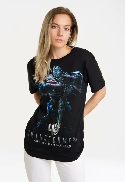 Футболка с принтом TRANSFORMERS AGE OF EXTINCTION OPTIMUS PRIME LOGOSHIRT, цвет schwarz