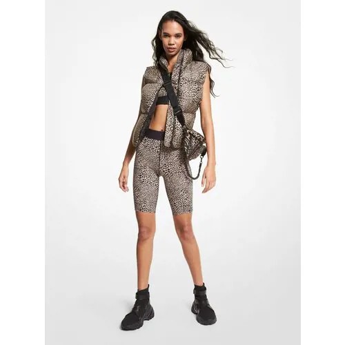 Жилет Michael Kors М хаки с анималистичным принтом Animal Print Ciré Vest