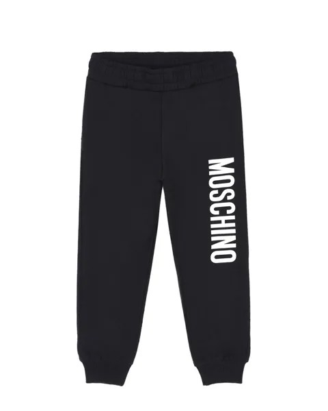 Черные спортивные брюки с логотипом Moschino детские