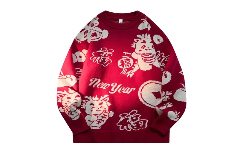 Свитер унисекс BOBBY ABLEY, Красный (Год Дракона)