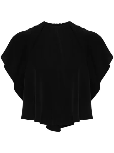 MM6 Maison Margiela укороченная футболка со сборками, черный