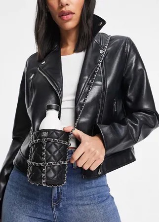 Черная сумка для бутылки с водой через плечо Steve Madden BQuench-Черный цвет