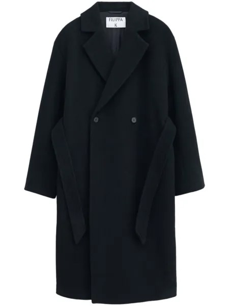 Filippa K двубортное пальто, черный