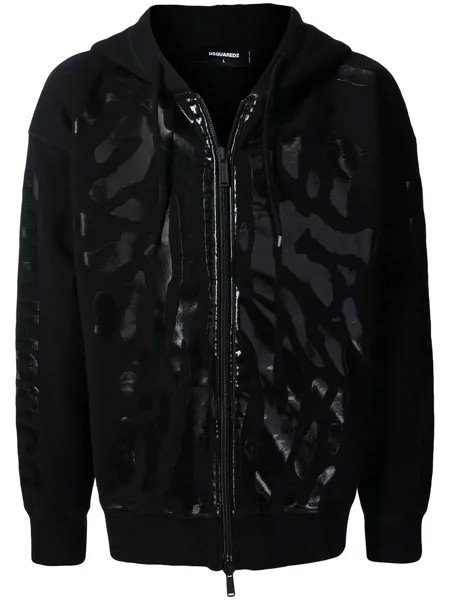 Dsquared2 animal-print zipped sweat jacket