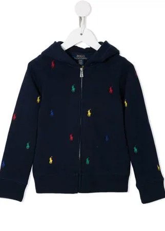 Ralph Lauren Kids худи с вышивкой Polo Pony