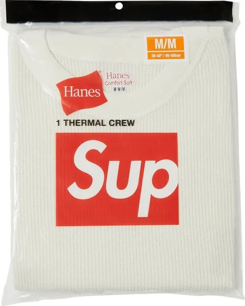 Толстовка Supreme x Hanes Thermal Crew (1 Pack) 'Natural', кремовый
