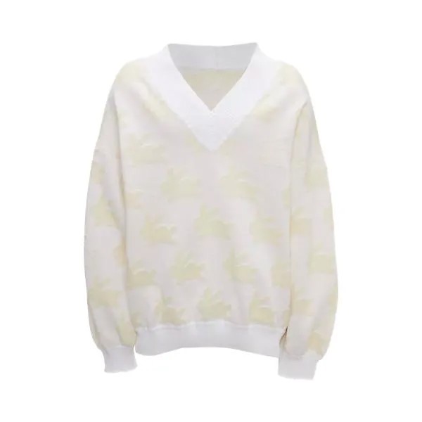 Пулловер pullover mit bunny-motiven white/ivory white/ivory J.W. Anderson, белый