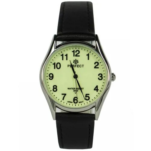 Perfect часы наручные, мужские, кварцевые, на батарейке, кожаный ремень, японский механизм GX017-018-4