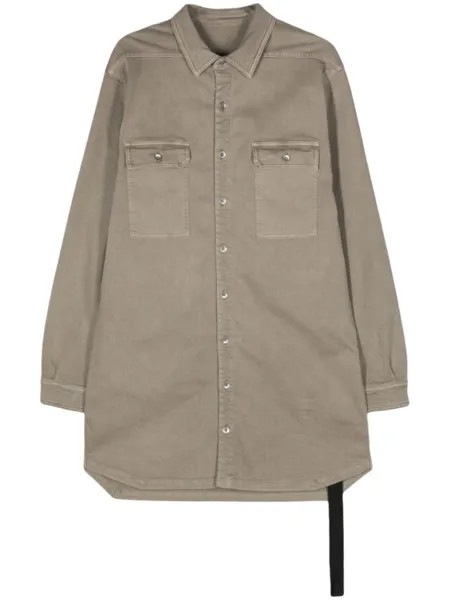 Rick Owens DRKSHDW джинсовая рубашка Jumbo, серый
