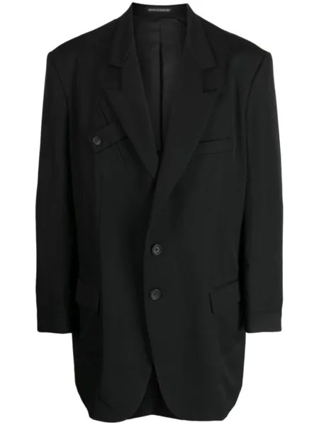 Yohji Yamamoto однобортный пиджак, черный
