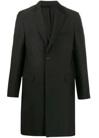 Fendi жаккардовое пальто с логотипом FF