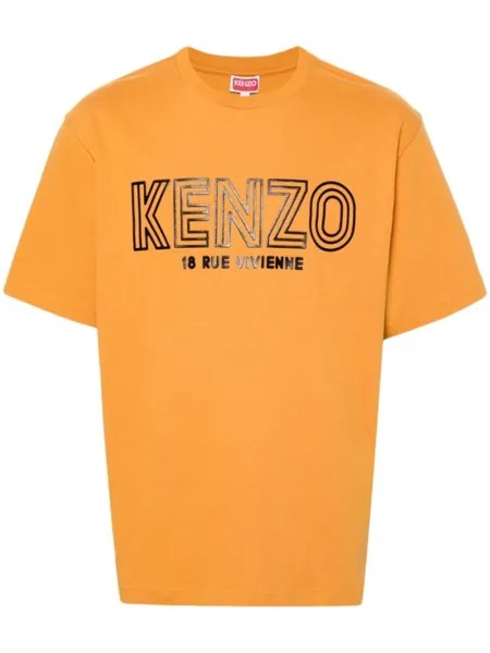 Kenzo футболка с логотипом, оранжевый