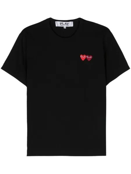 Comme Des Garçons Play футболка с нашивкой, черный