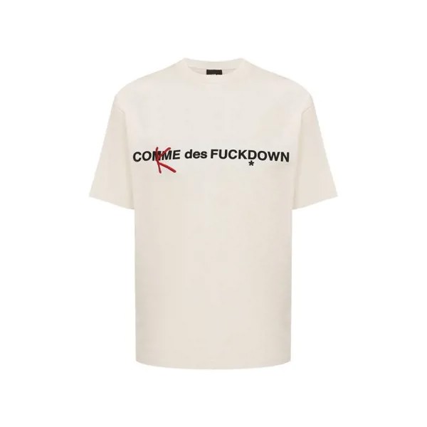 Хлопковая футболка Comme des Fuckdown