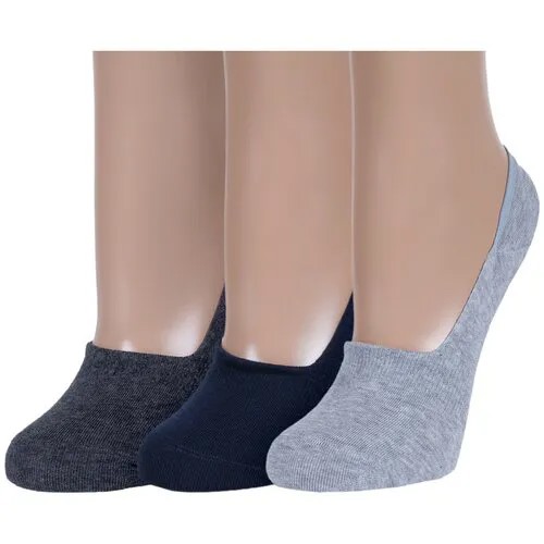 Подследники RuSocks, 3 пары, размер 23-25 (38-40), мультиколор