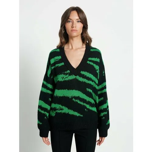 Пуловер ELEGANZZA, размер S, , black/green