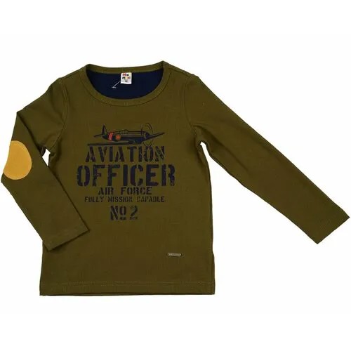 Лонгслив Mini Maxi, хлопок, размер 104, хаки