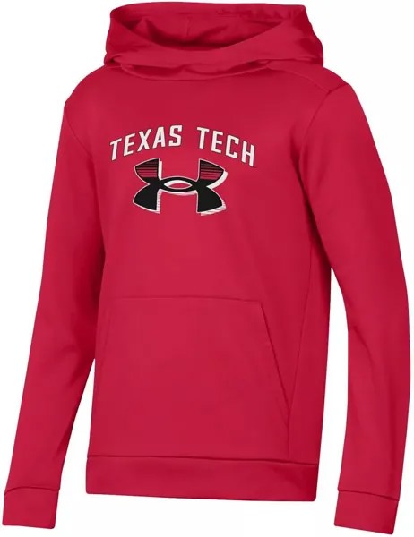 Красный флисовый пуловер с капюшоном Under Armour Youth Texas Tech Red Raiders