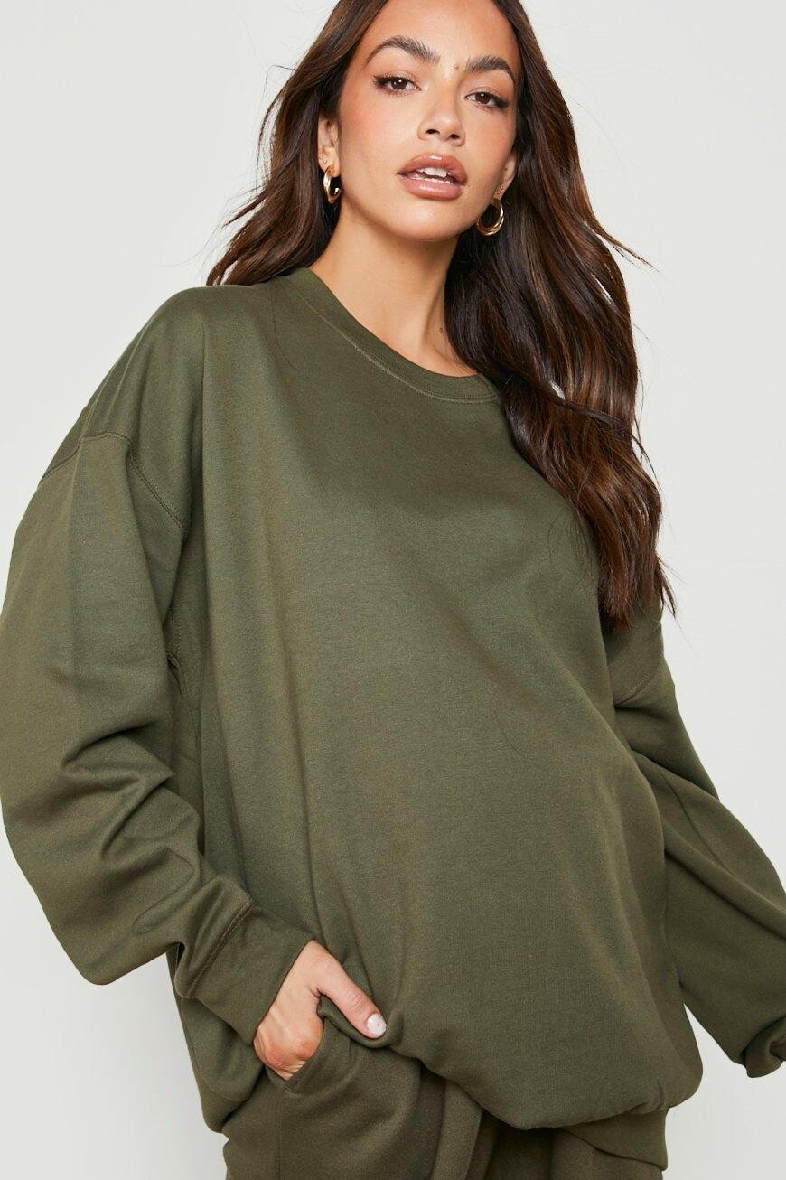 Базовый свитшот для материнства Boohoo, хаки