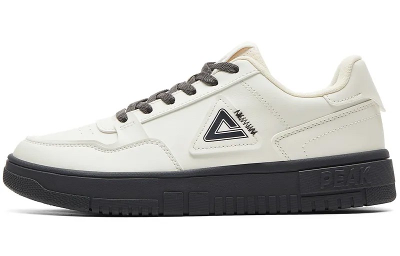 Кроссовки PEAK Skateboarding Shoes Women's Low-top Canvas White/dark Grey, темно-серый