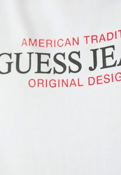 Футболка с принтом SS CN OS AMERICAN TR TEE Guess Jeans, белый