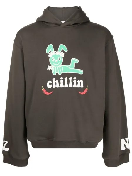 Худи Chillin с графичным принтом Natasha Zinko, коричневый