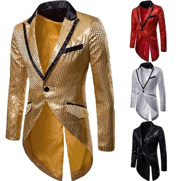 Осенне-зимний Блестящий строгий смокинг, мужской костюм с лацканами, мужские блейзеры 2020, блейзер для мужчин, мужская одежда 2020