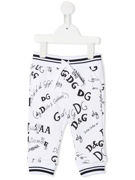 Dolce & Gabbana Kids спортивные брюки с логотипом