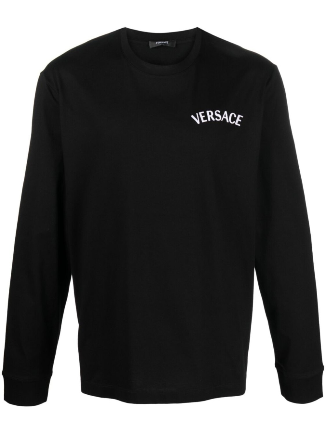 Versace футболка с вышитым логотипом, черный