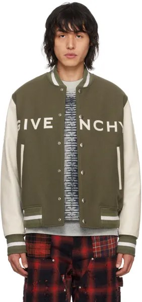 Университетский бомбер цвета хаки Givenchy