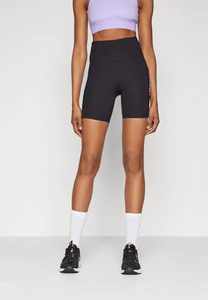 Леггинсы RAINBOW PRIDE LOGO BALANCE COMPRESSION SUPER HIGH RISE BIKE SHORT POCKETS DKNY, цвет black