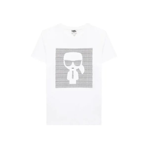 Хлопковая футболка Karl Lagerfeld Kids