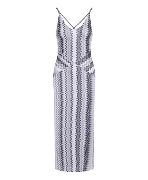 Длинное платье с ярким шевроном Missoni, мультиколор