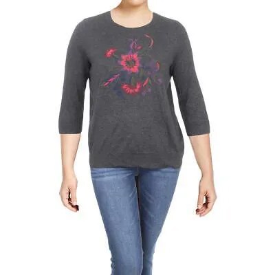 Женский серый пуловер RASHIDA Lauren Ralph Lauren Sweater Top Plus 1X BHFO 4432